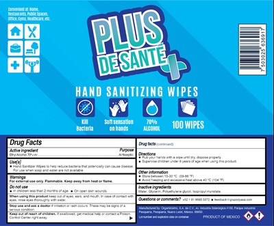 Wipes Bag (Etiqueta Empaque Metalico Plus De Sante Codigo 01)